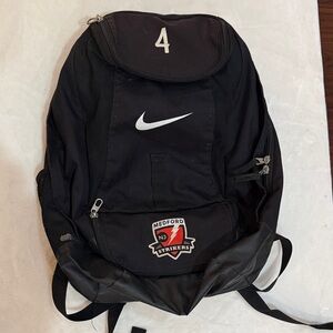 Nike Black Soccer Backpack with White Accents